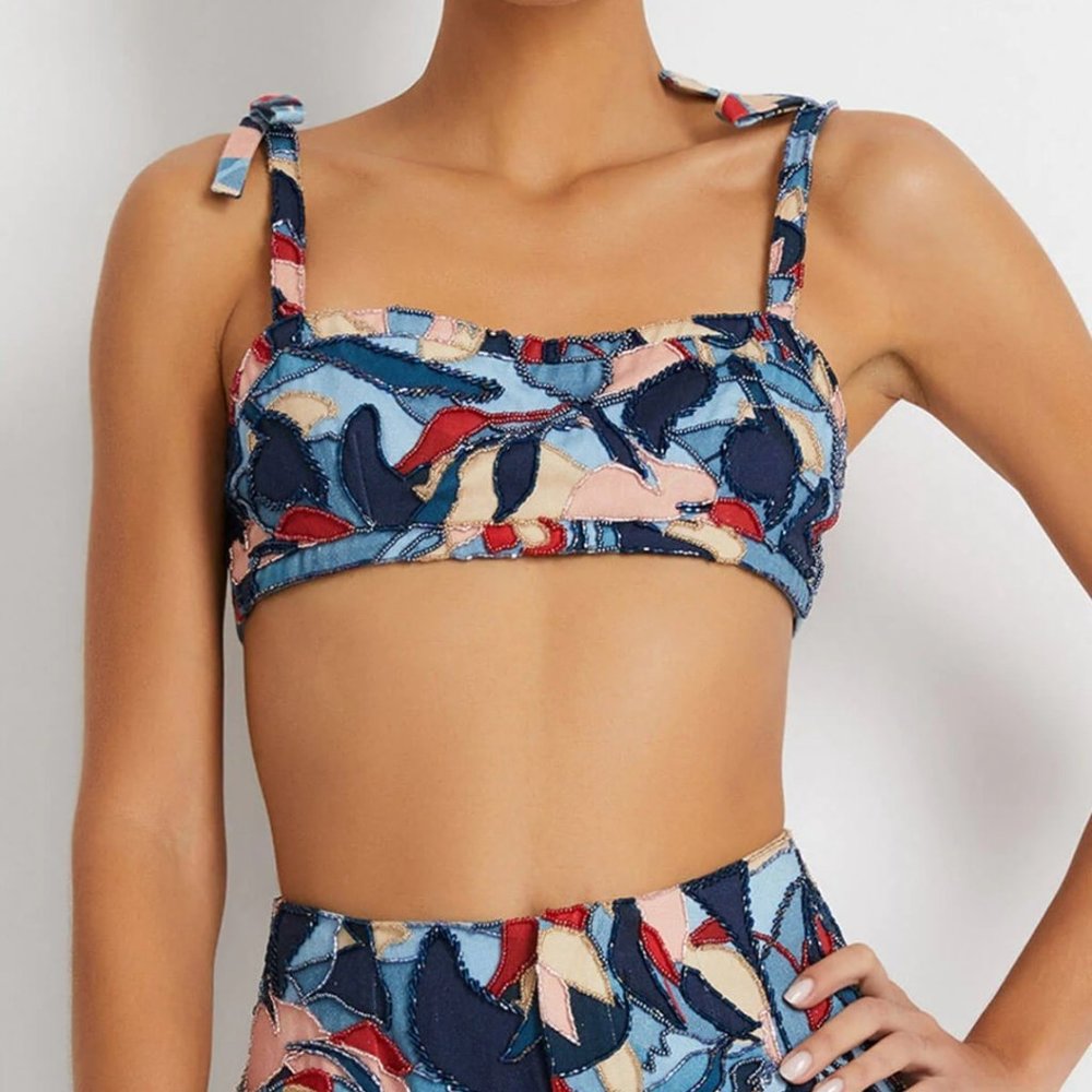 PatBo beaded sequins top